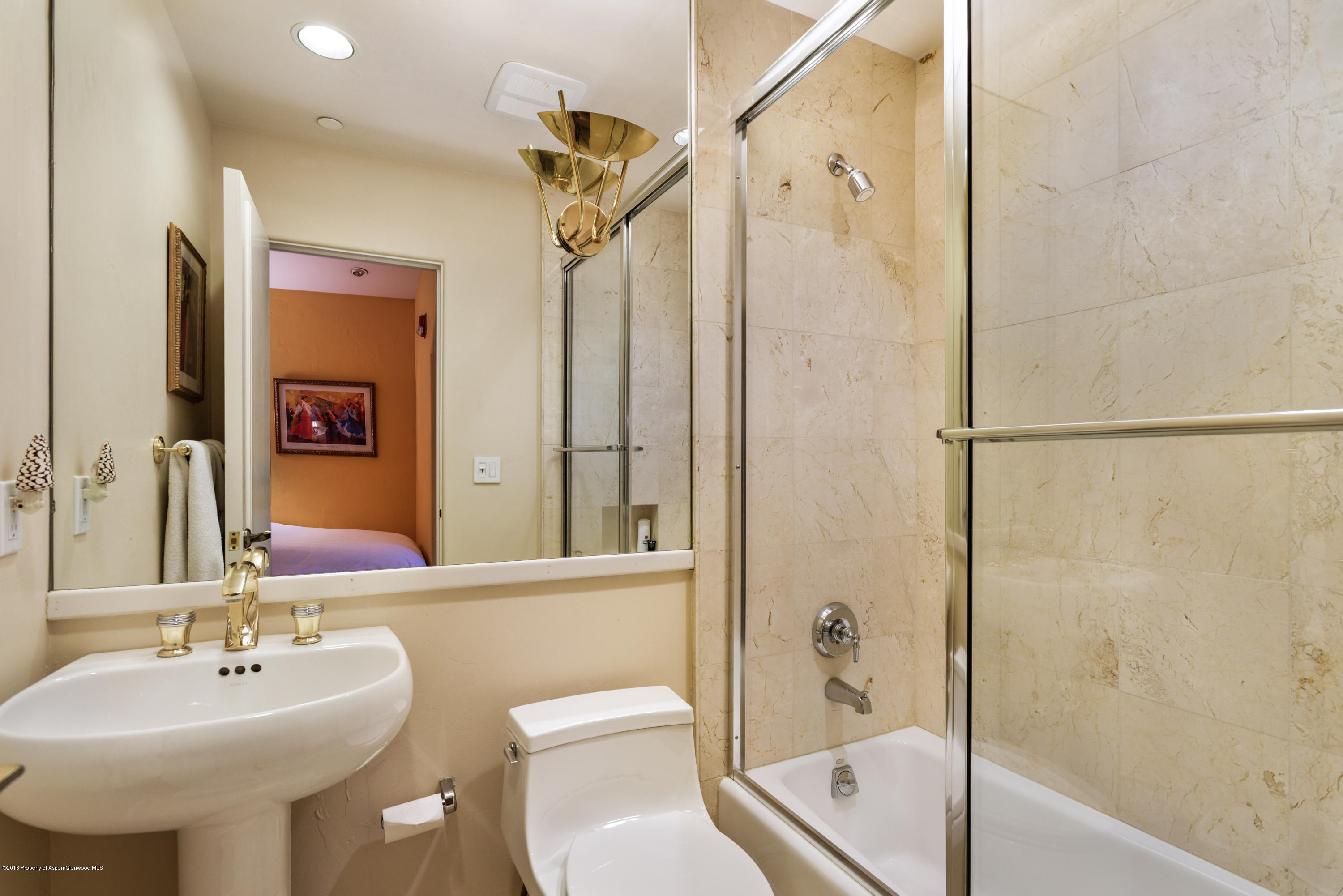 926 East Durant Avenue, Unit 3 Aspen, CO 81611 - Photo 14 of 20 a bathroom with a sink a toilet and shower