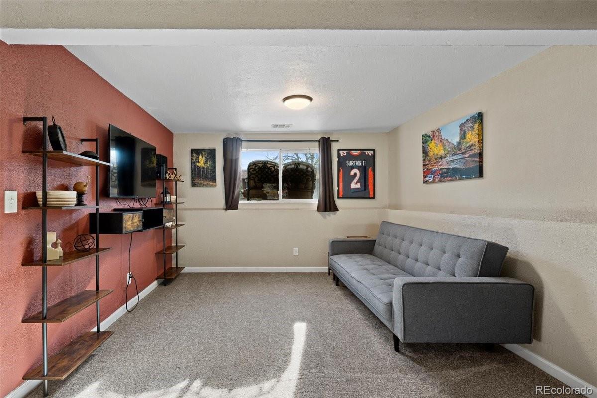 205 Walnut Street Frederick, CO 80530 - Photo 19 of 31 a living room with furniture and flat screen tv