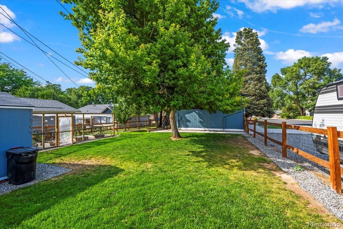 205 Walnut Street Frederick, CO 80530 - Photo 25 of 31 a view of a backyard with plants and a small yard