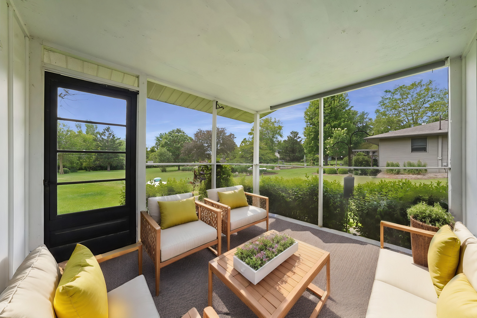 10626 North Grove Road Sycamore, IL 60178 - Photo 21 of 28 a balcony with furniture and a garden