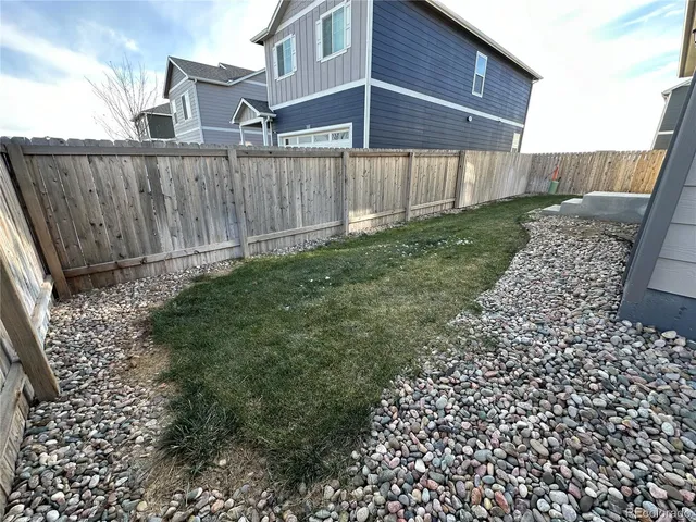 a backyard of a house
