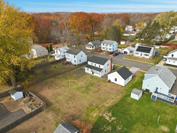 an aerial view of multiple house