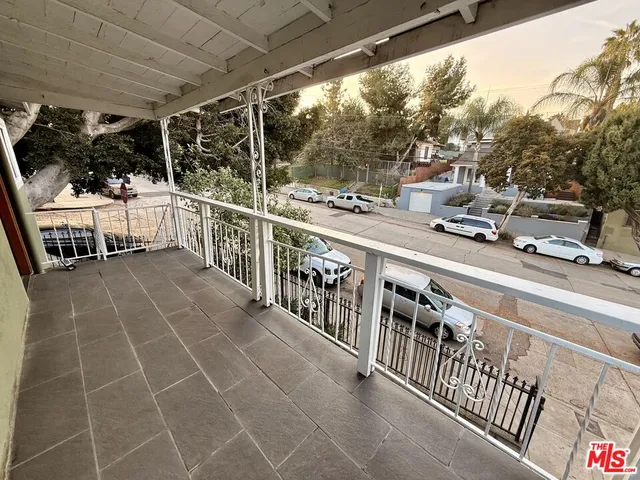 a view of a balcony