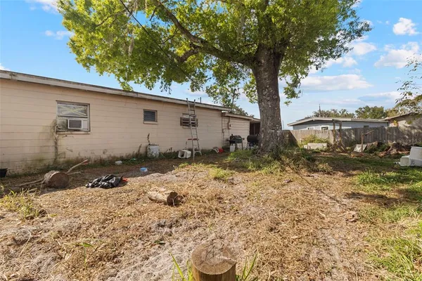 a backyard of a house