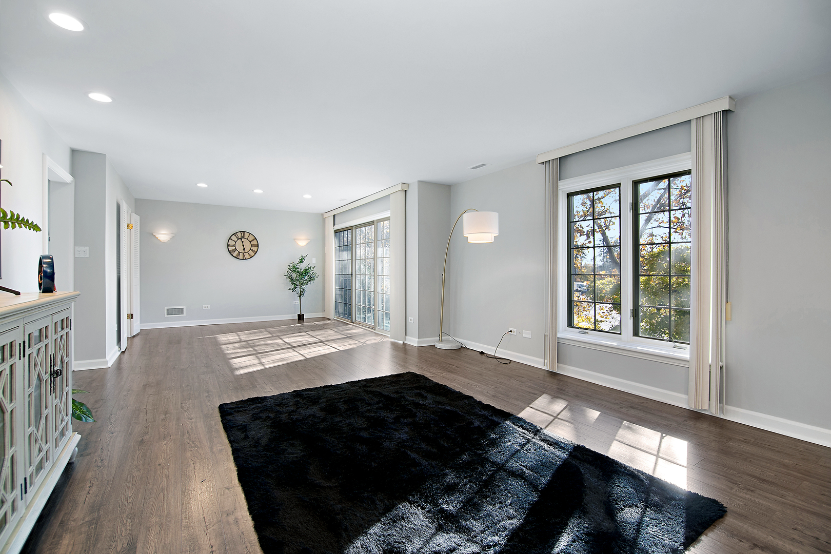 3427 Vollmer Road, Unit 202 Flossmoor, IL 60422 - Photo 9 of 27 a large white kitchen with granite countertop a stove and a refrigerator