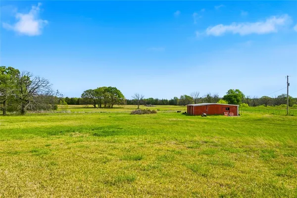 a view of an ocean from a yard