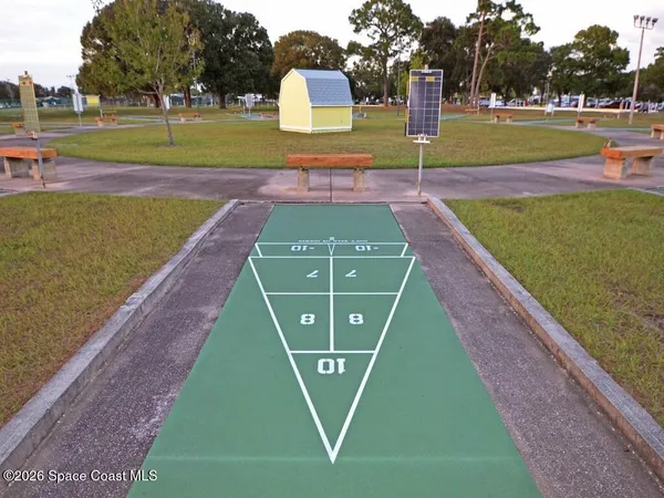 a park view of a park with slide