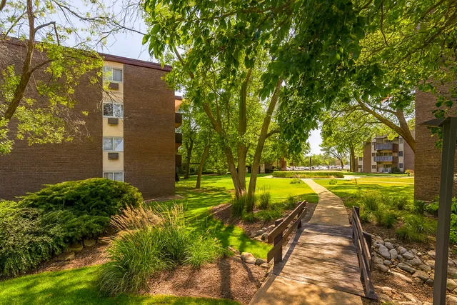 a view of an outdoor space and swimming pool
