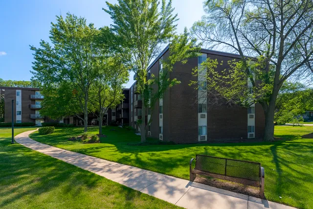 a view of a backyard with a garden