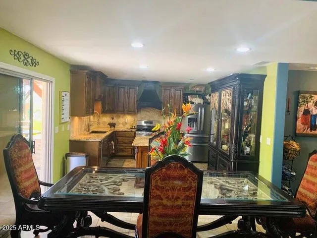 a workspace with furniture and window