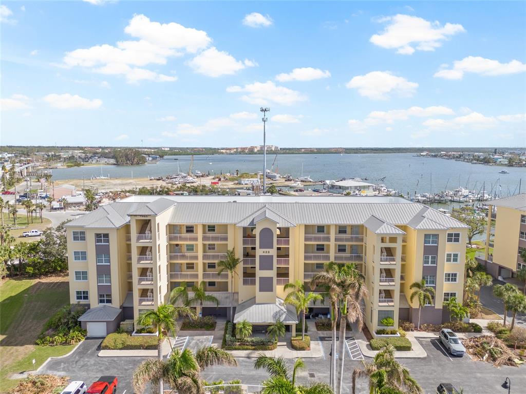 a view of a city that has tall buildings