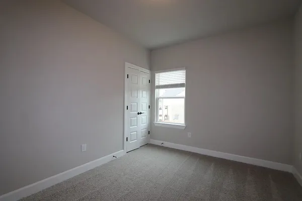 an empty room with a window