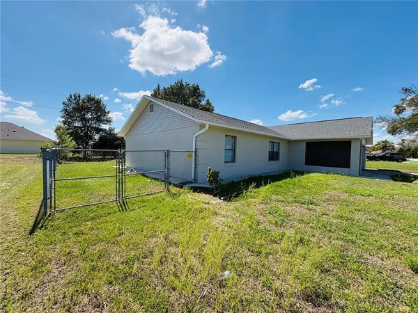 a house view with a garden space