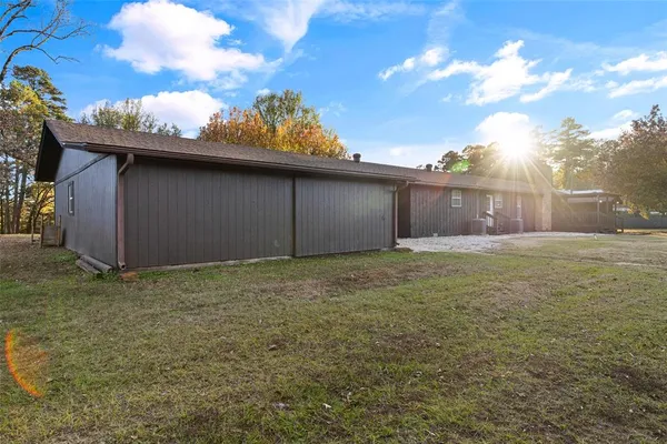a backyard of a house