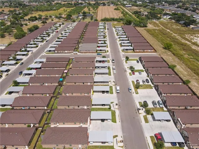 an aerial view of a city