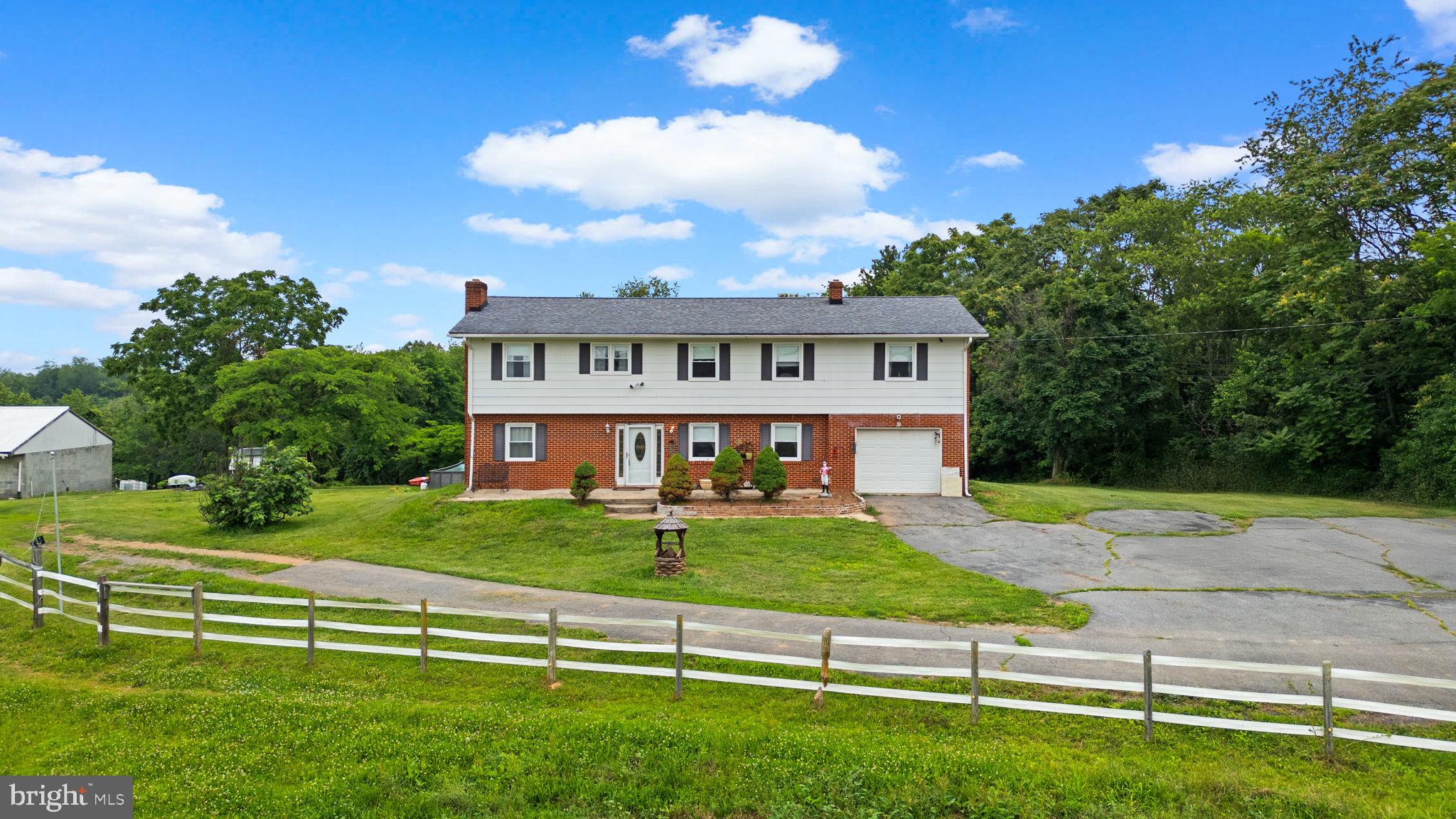 a view of a big building with a big yard