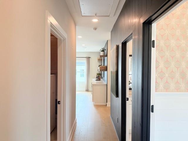 760 Keystone Drive Woodstock, GA 30188 - Photo 22 of 26 a view of a hallway with a livingroom and a bathroom with a sink