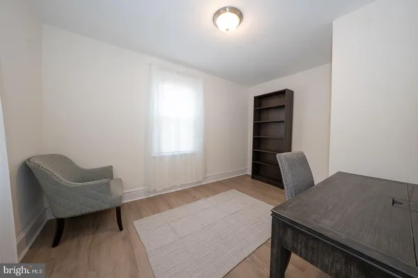 an empty room with closet