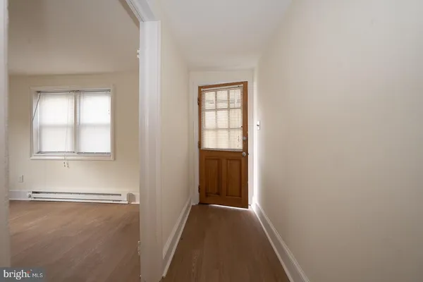 an empty room with a window