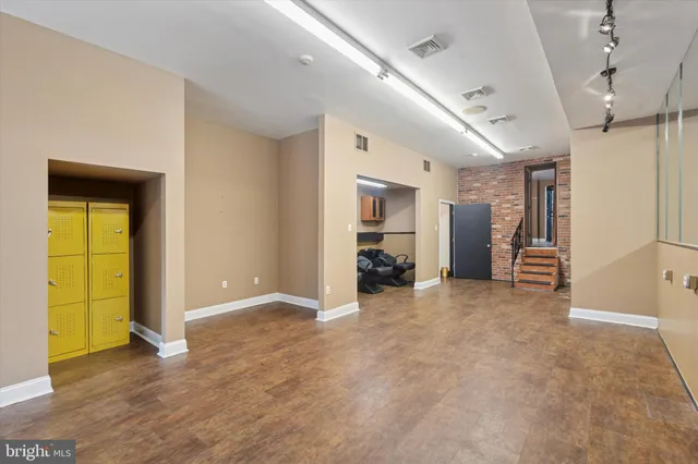 en view interior space with hardwood