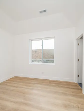 an empty room with a window