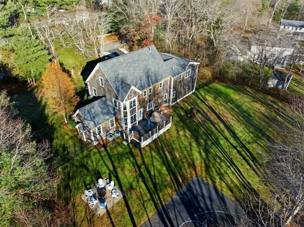 a view of an outdoor space with seating area
