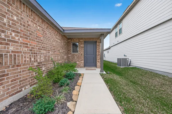 a view of a backyard with plants