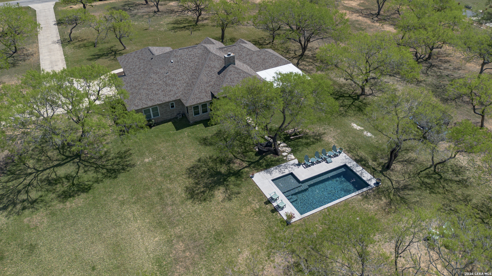 105 Old Campbell Road Seguin, TX 78155 - Photo 49 of 49 an aerial view of a house with garden space and street view