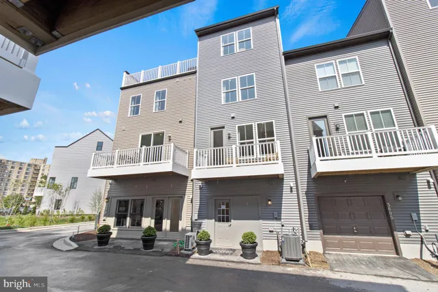 a front view of a building with street