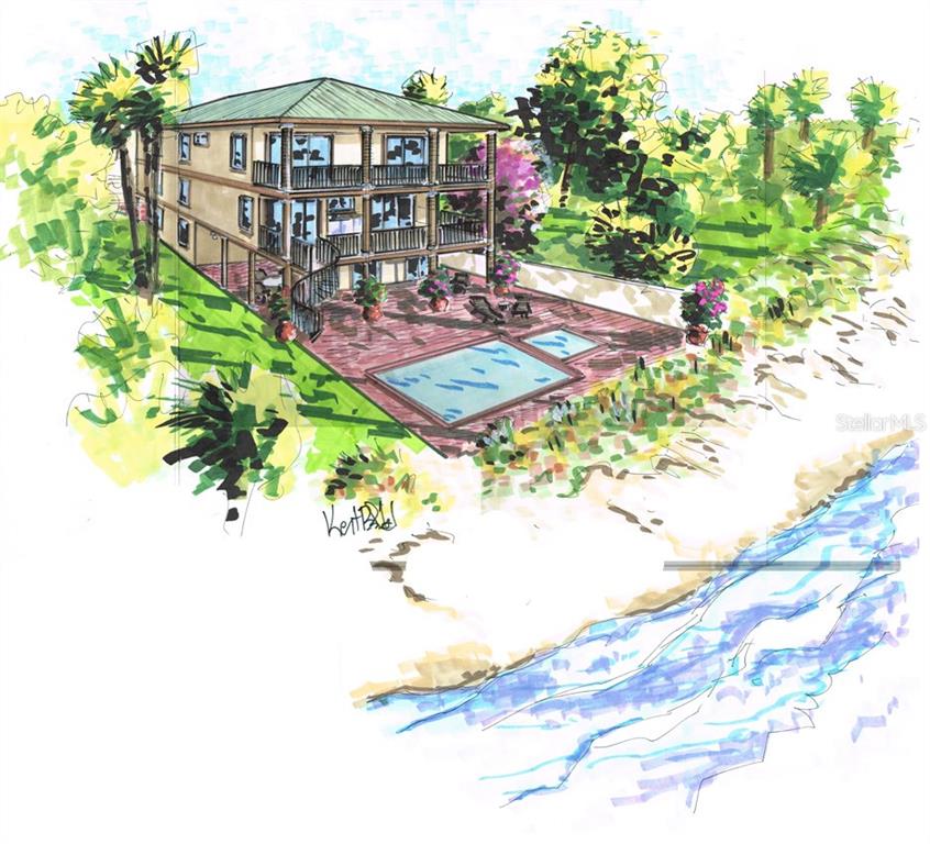 Exterior back. Over 700 SF of balconies and stunning views onto the Gulf of Mexico