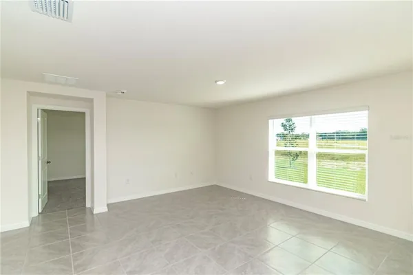 an empty room with a window