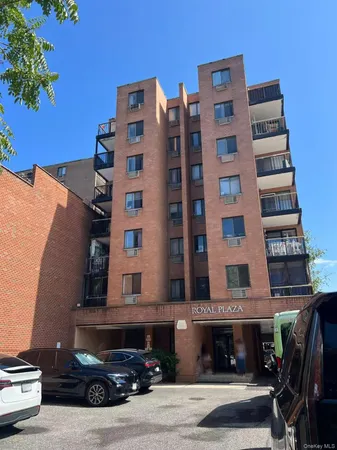 a front view of a building