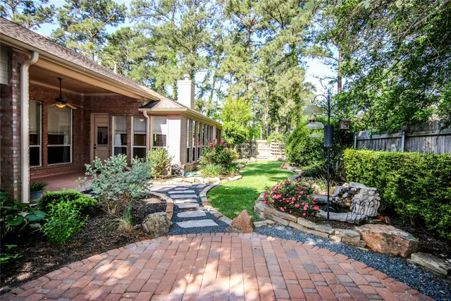 a view of a house with a garden