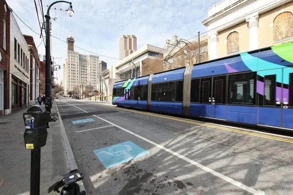 a view of a building with street