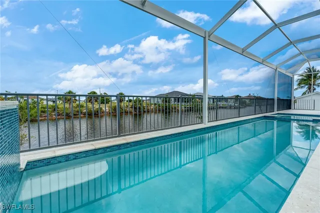 a view of a balcony with an ocean view