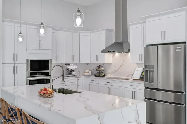 a bathroom with a bathtub and sink