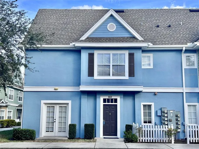 a front view of a house