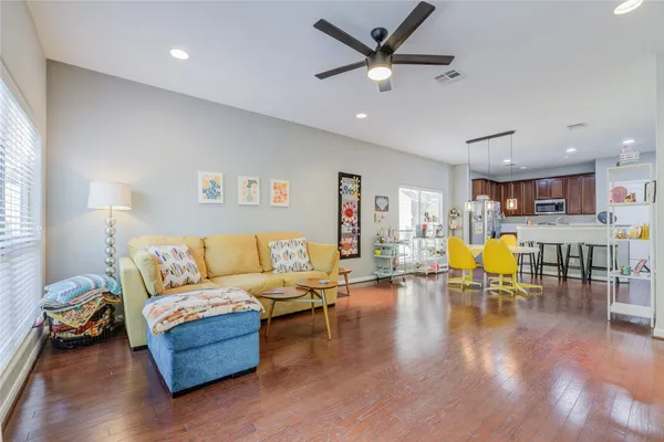 a view of a workspace with furniture and toys