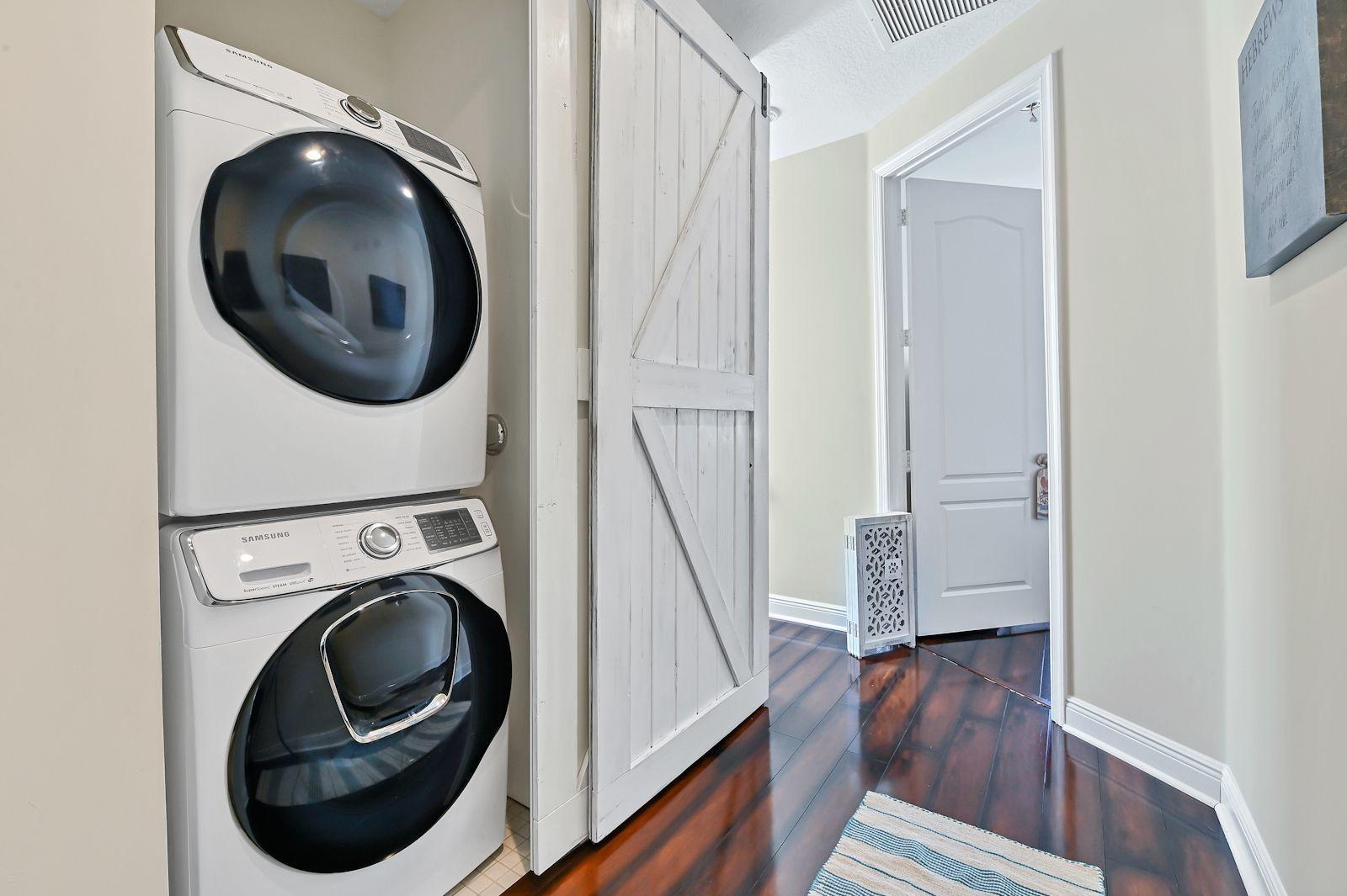 3841 Northwest 5th Terrace Boca Raton, FL 33431 - Photo 15 of 16 Laundry Area with Custom Wood Barn Doors