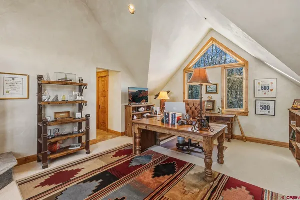 a work room with furniture