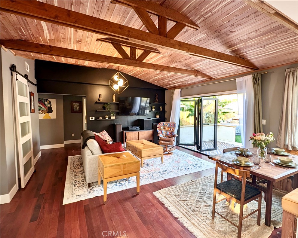 Living Area with 4 panel bifold doors