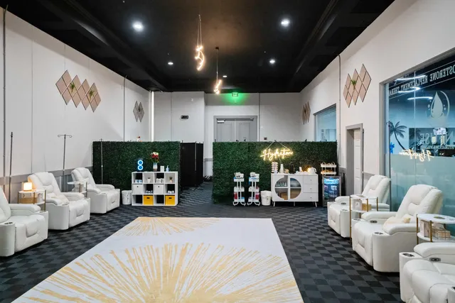 a group of people sitting in a room