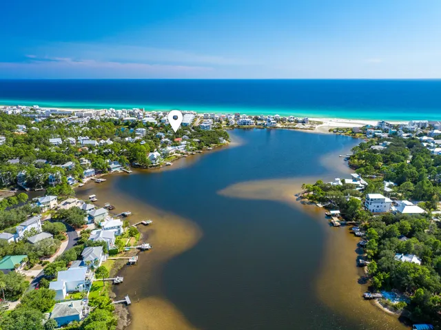 a view of a wooden bridge