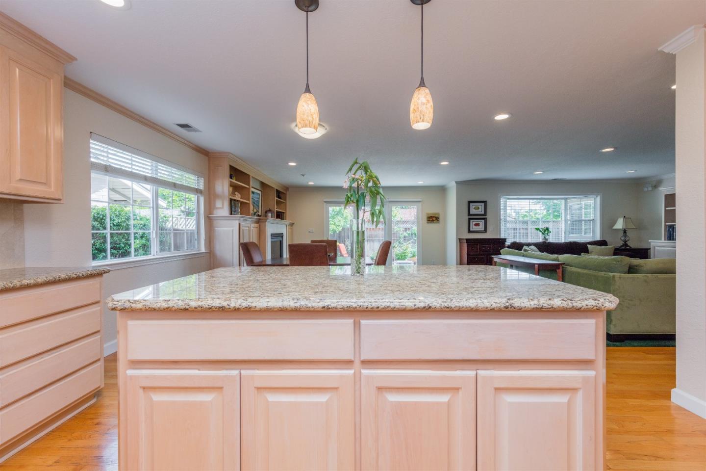 1686 Ebbetts Drive Campbell, CA 95008 - Photo 10 of 31 a view of living room with granite countertop kitchen island and windows