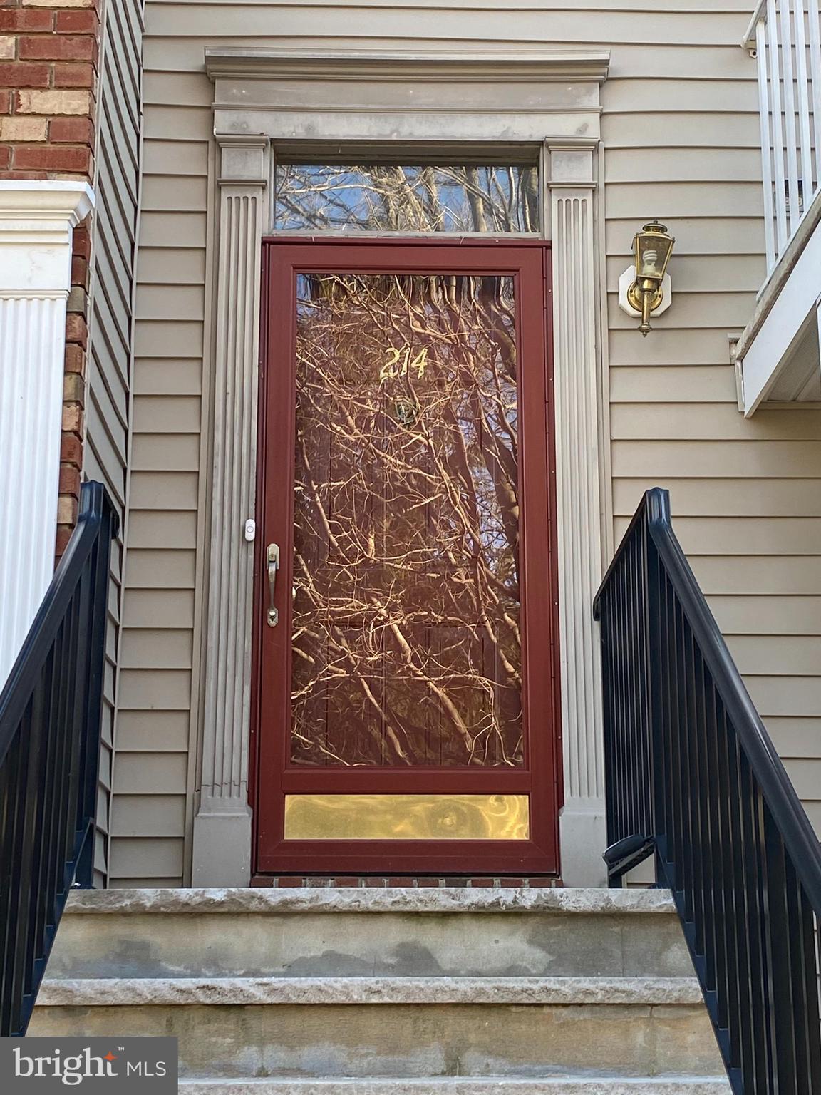 a view of a door front of a house