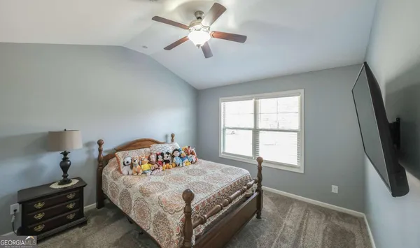 a view of a room with racks