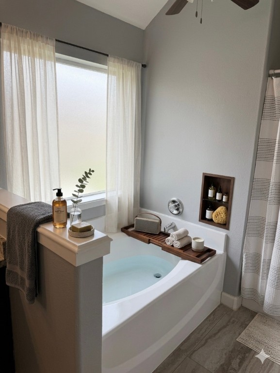 223 Maple Lane Conroe, TX 77304 - Photo 12 of 24 Virtually Staged Bathtub and Shower in Master Bath