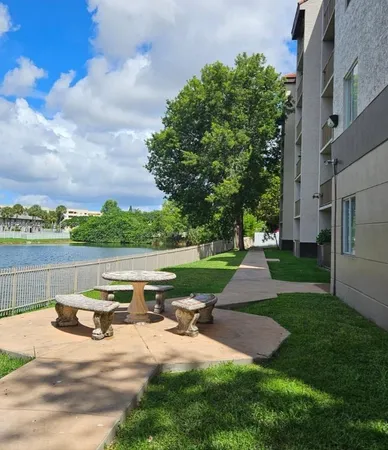 a view of a outdoor space with lounge chair