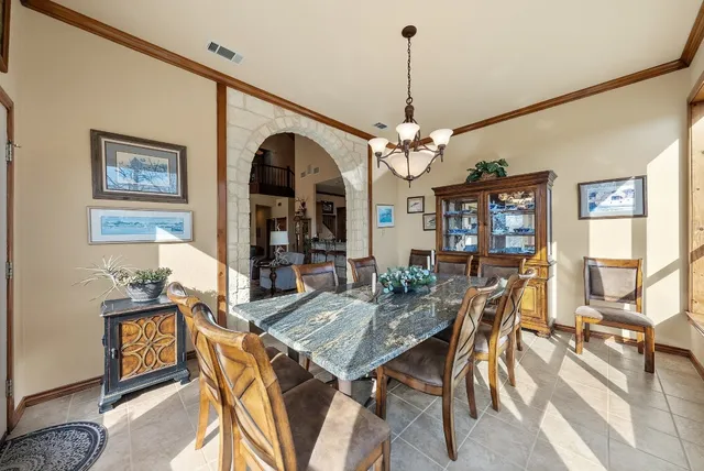 a large living room with a large tub