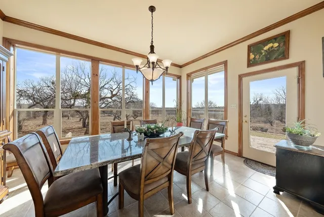 a view of living room and dining room